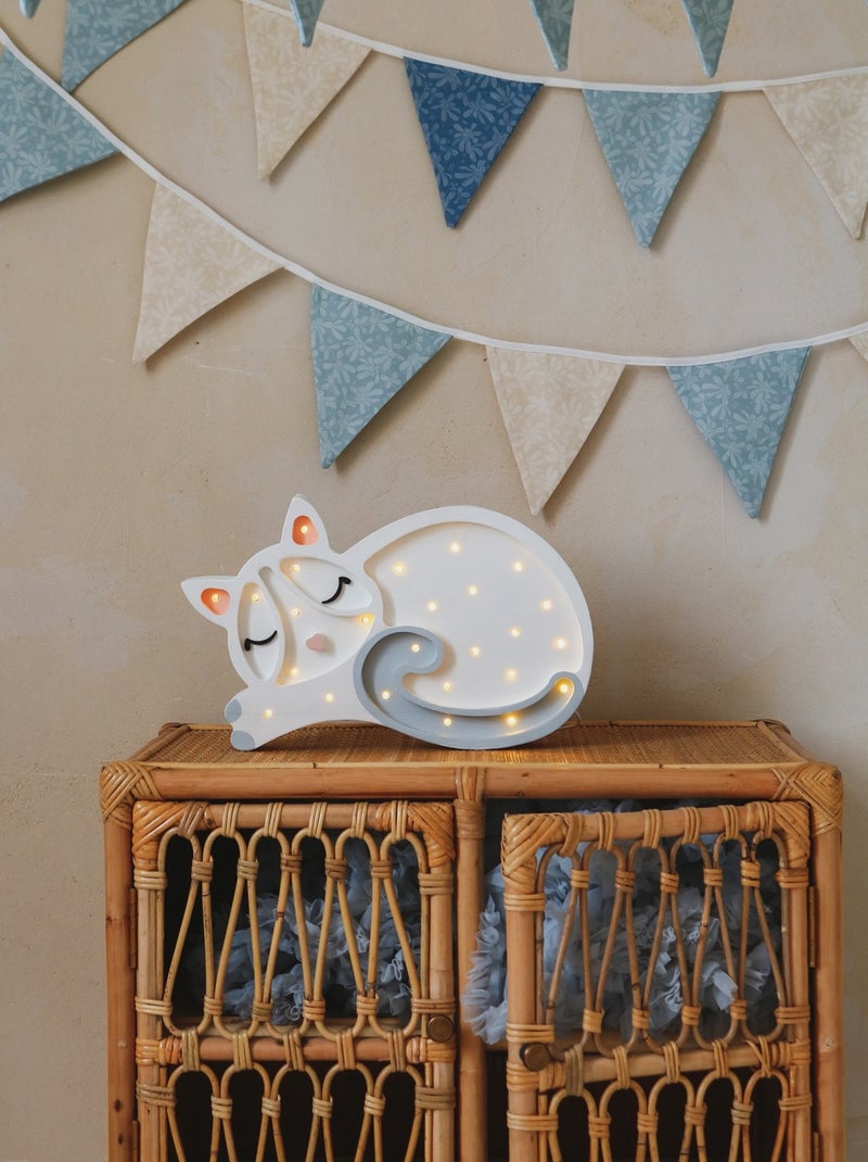 Lampe Veilleuse Chat Blanc - Kiabi
