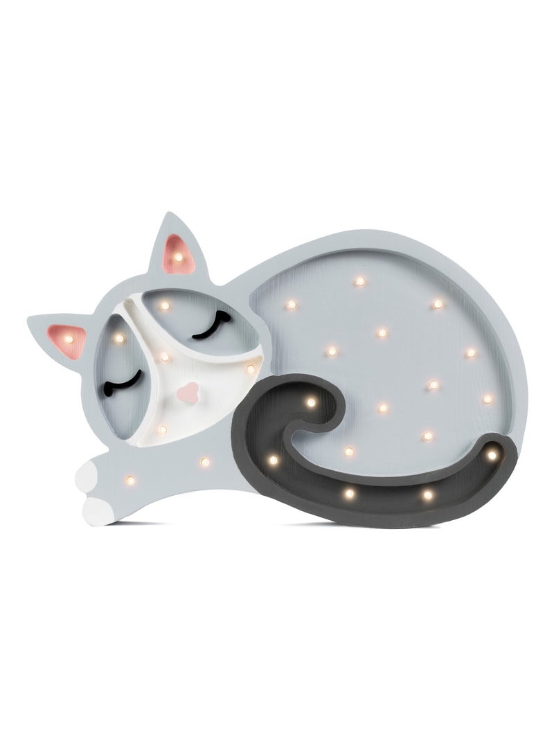 Lampe Veilleuse Chat Gris - Kiabi
