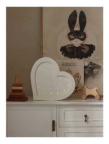 Lampe Veilleuse Cœur blanc