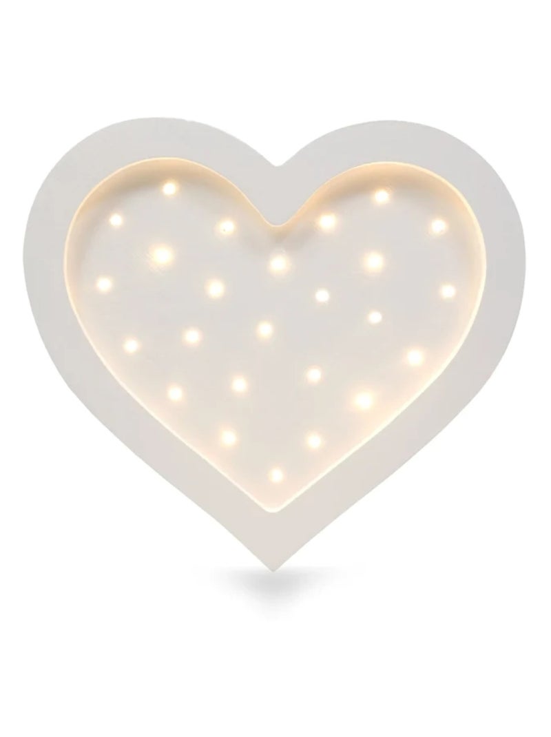 Lampe Veilleuse Cœur blanc Blanc - Kiabi