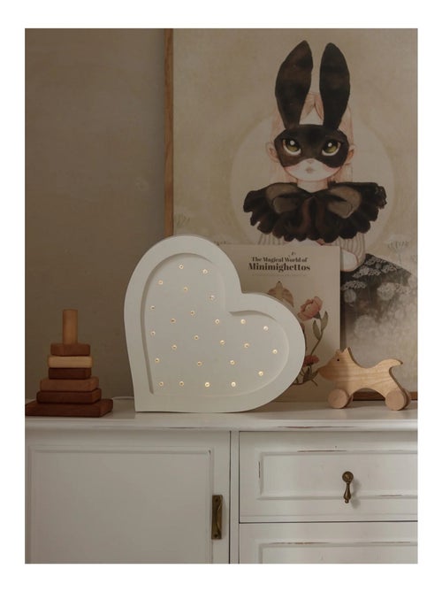 Lampe Veilleuse Cœur blanc - Kiabi