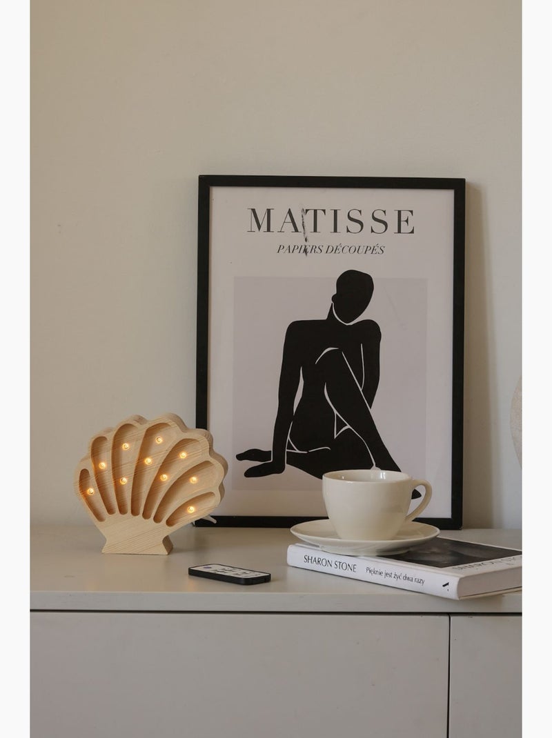 Lampe veilleuse coquillage bois côtier Beige - Kiabi