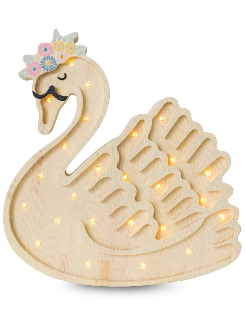 Lampe Veilleuse Cygne Beige - Kiabi