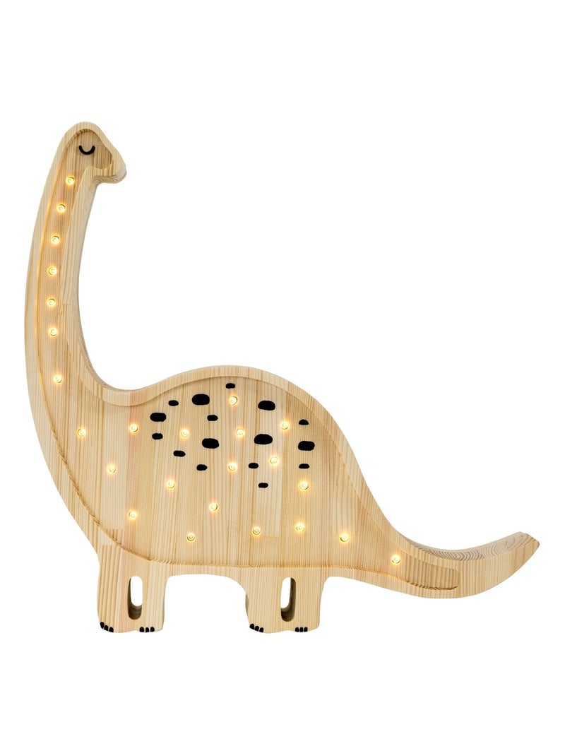 Lampe Veilleuse Diplodocus bois Beige - Kiabi