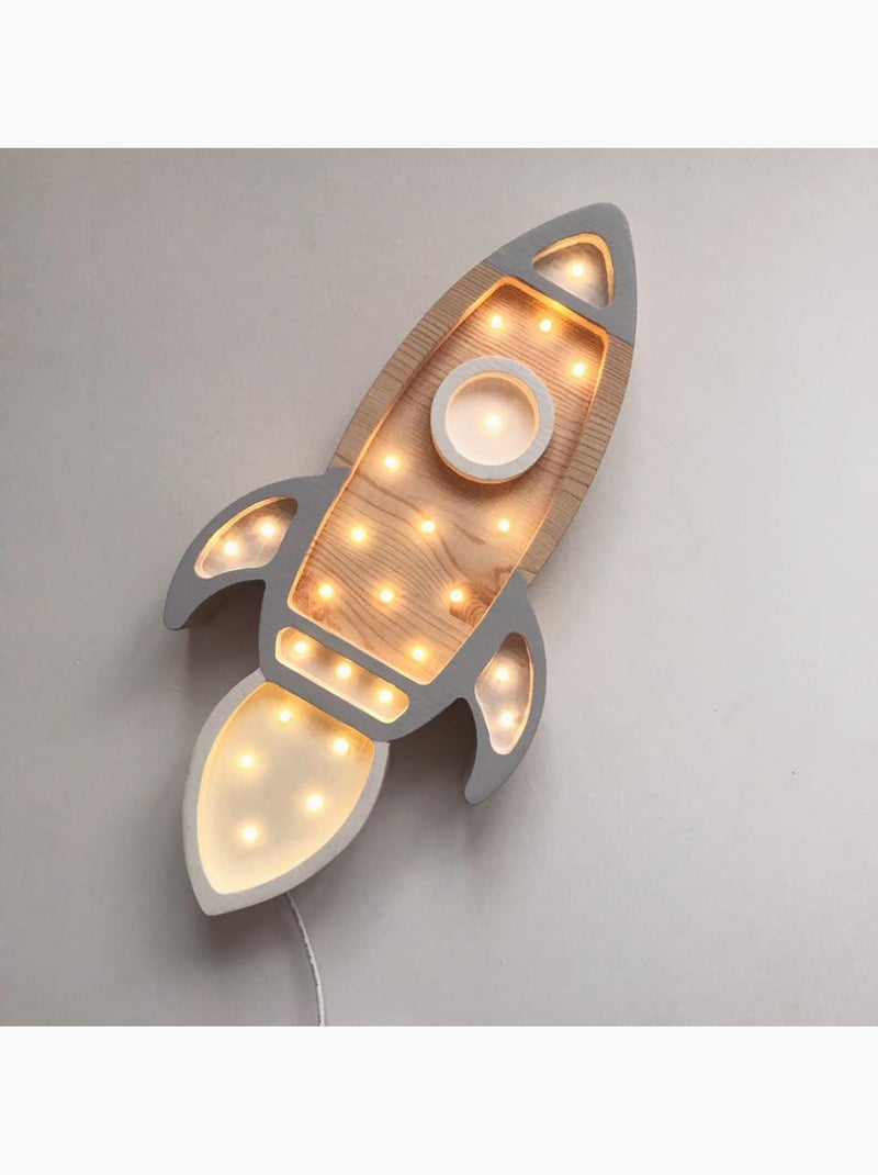 Lampe veilleuse fusée Gris - Kiabi