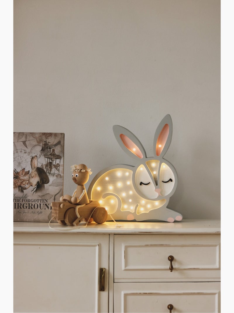 Lampe Veilleuse Lapin Gris - Kiabi