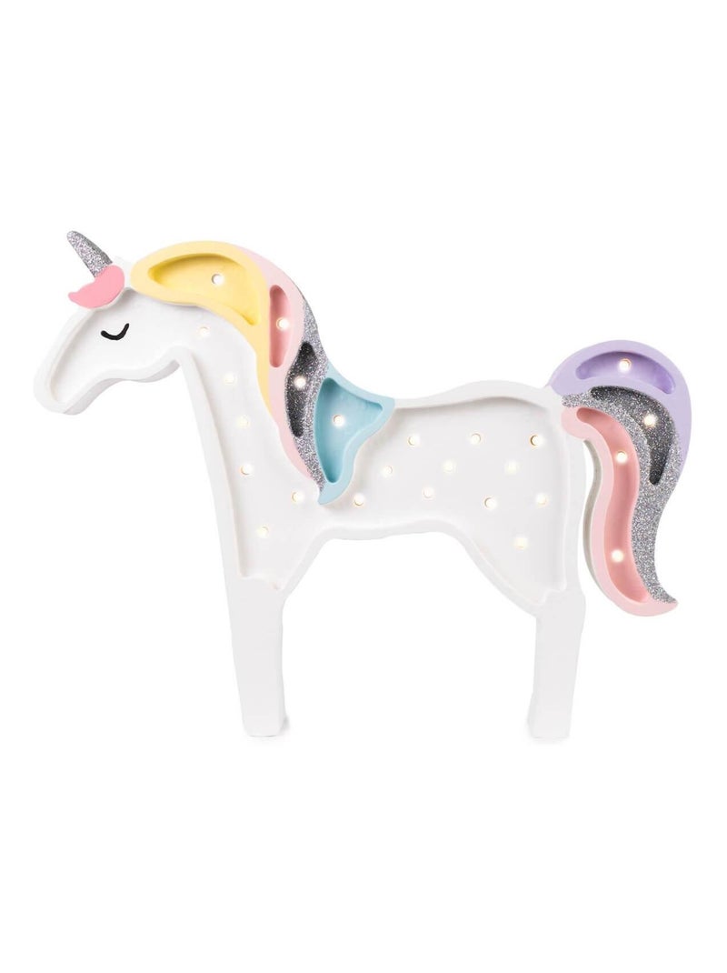 Lampe Veilleuse Licorne Arc-en-ciel Blanc - Kiabi