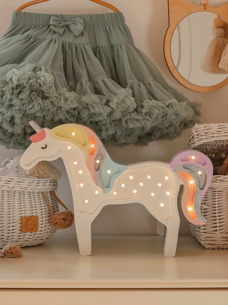 Lampe Veilleuse Licorne Arc-en-ciel Blanc - Kiabi