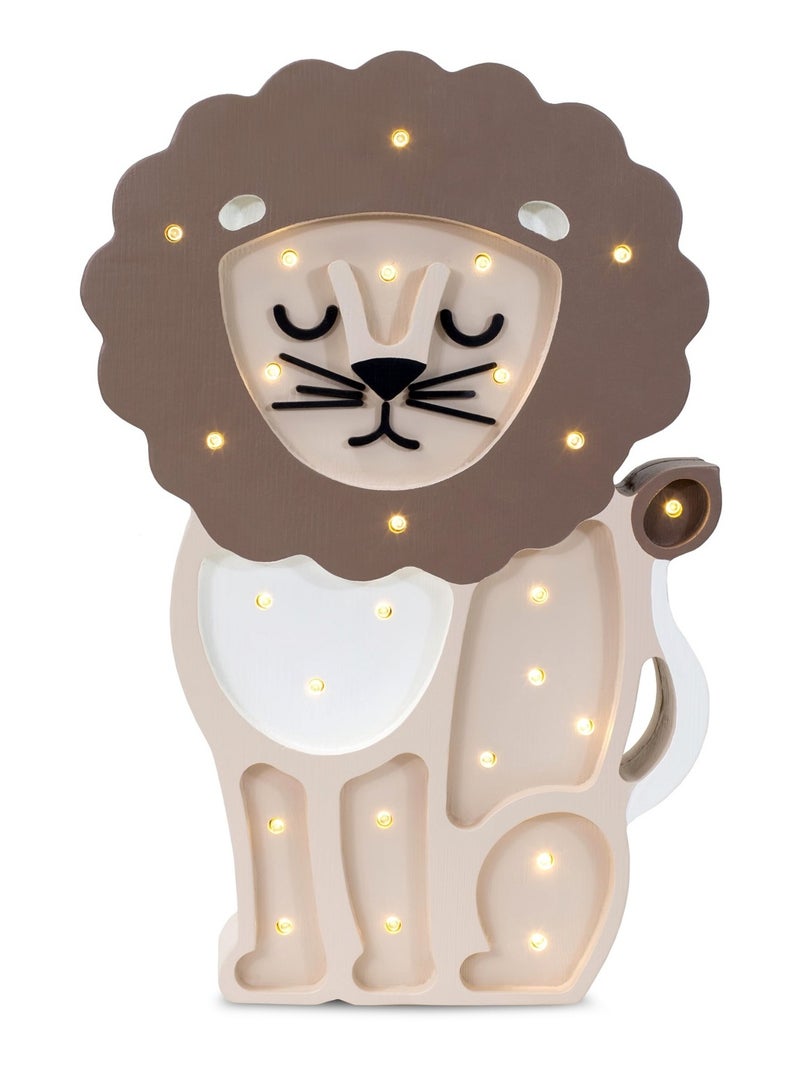 Lampe Veilleuse Lion Marron - Kiabi