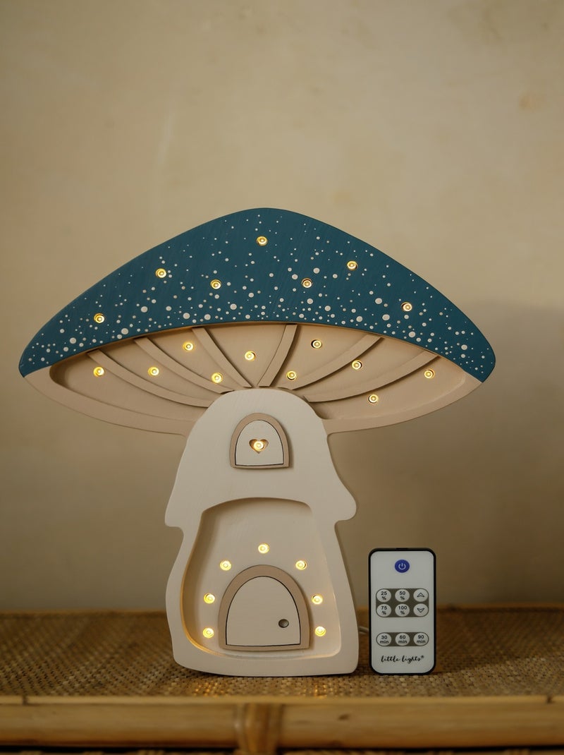 Lampe Veilleuse Maison Champignon Bleu - Kiabi