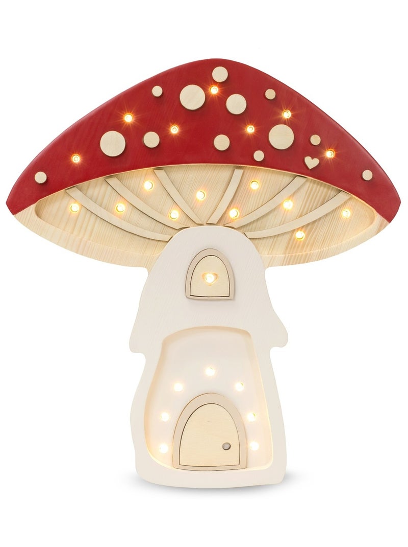 Lampe Veilleuse Maison Champignon Rouge - Kiabi