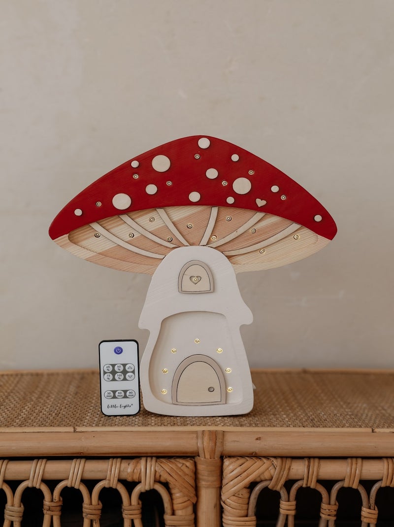 Lampe Veilleuse Maison Champignon Rouge - Kiabi
