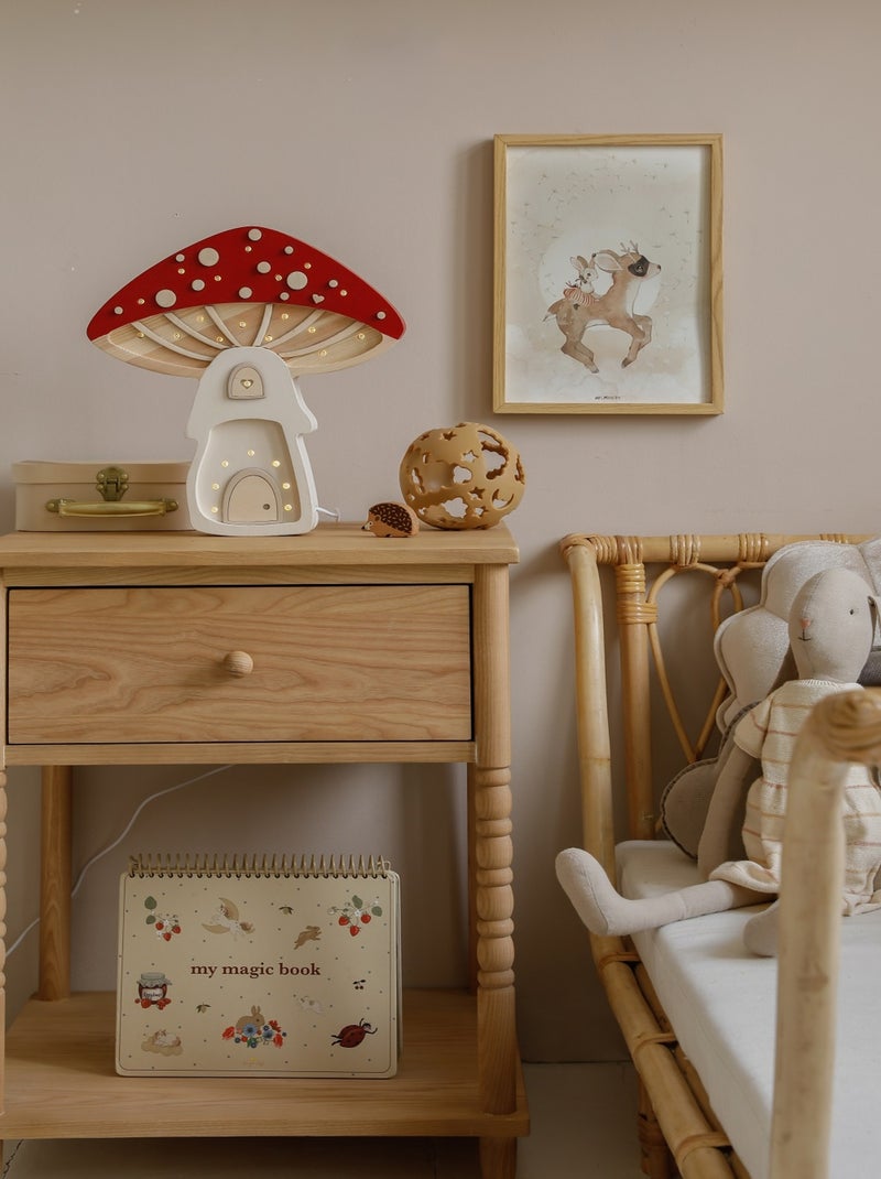 Lampe Veilleuse Maison Champignon Rouge - Kiabi