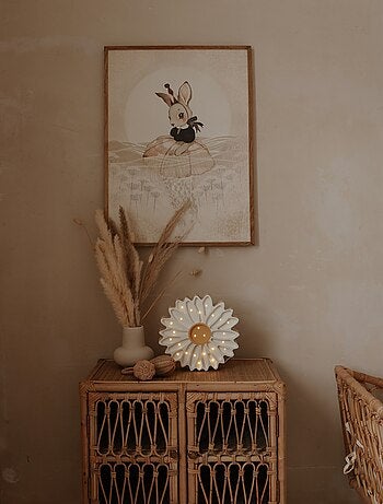 Lampe Veilleuse Marguerite blanche