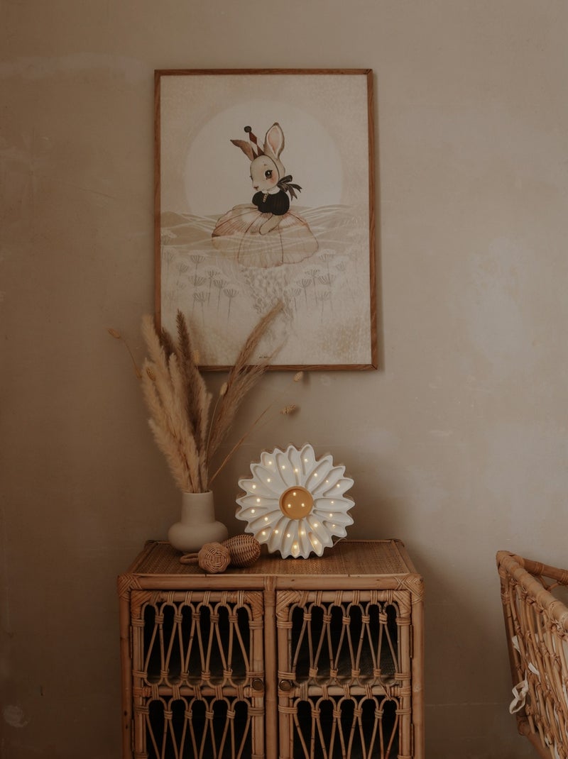 Lampe Veilleuse Marguerite blanche Blanc - Kiabi