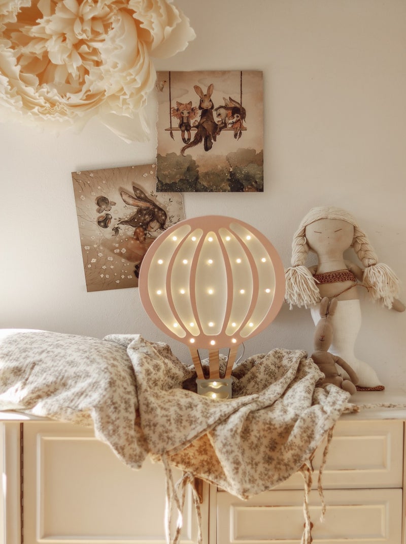 Lampe Veilleuse Montgolfière Rose - Kiabi