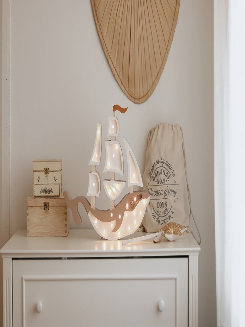 Lampe Veilleuse Navire Beige - Kiabi
