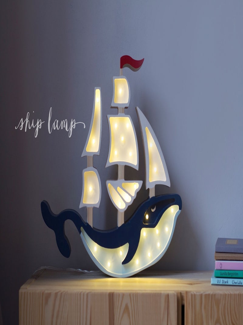Lampe veilleuse navire Bleu - Kiabi