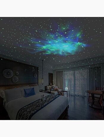 Lampe veilleuse-planétarium ciel étoilé