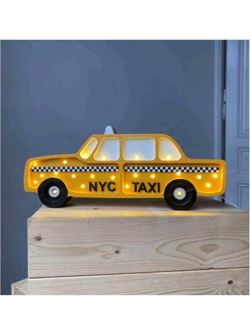 Lampe Veilleuse Taxi NYC Jaune - Kiabi