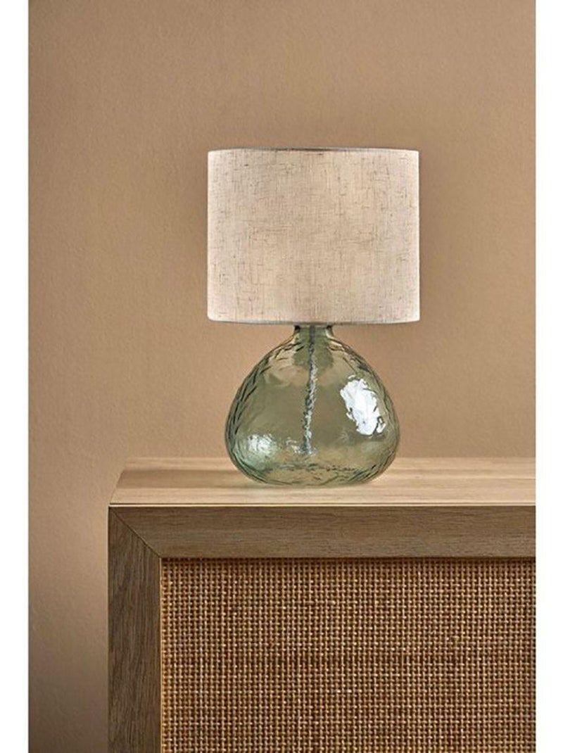 Lampe verre Calista Vert - Kiabi