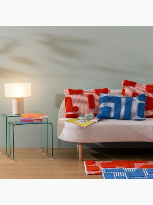 Lampe verre sablé et grès design sculptural ASTI - Kiabi