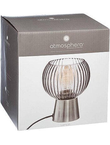 Lampe verre strié et laiton LAYE