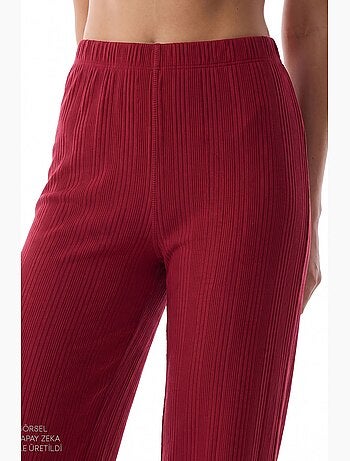 Lana ensemble de pyjama chemise pantalon à manches longues côtelé penti