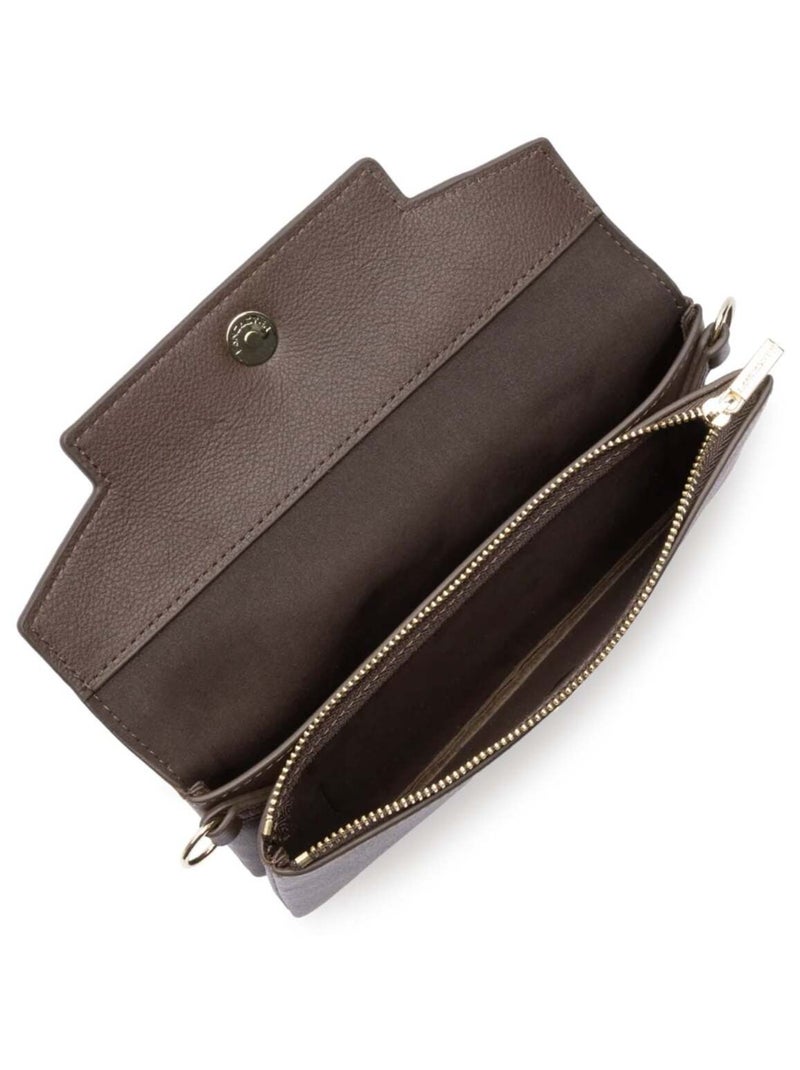 Lancaster Paris  Pochette A rabat avec pression S Mademoiselle Grace Marron - Kiabi