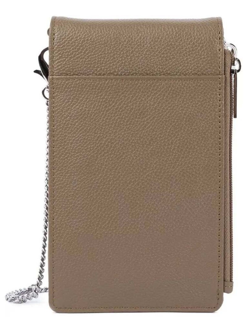 Lancaster Pochette smartphone A rabat avec pression Foulonné PM Beige - Kiabi