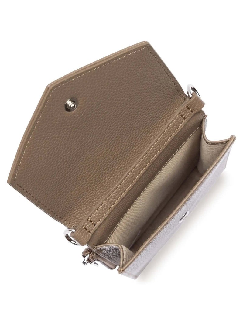 Lancaster Pochette smartphone A rabat avec pression Foulonné PM Beige - Kiabi