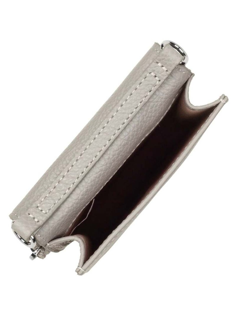 Lancaster Pochette smartphone A rabat avec pression Foulonné PM Gris - Kiabi