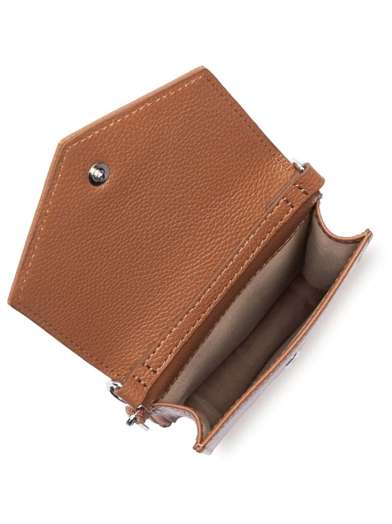 Lancaster Pochette smartphone A rabat avec pression Foulonné PM Marron - Kiabi
