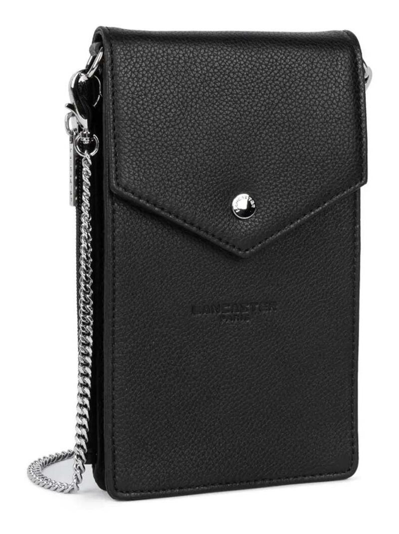 Lancaster Pochette smartphone A rabat avec pression Foulonné PM Noir - Kiabi