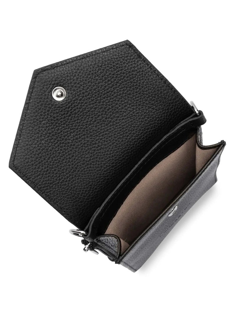 Lancaster Pochette smartphone A rabat avec pression Foulonné PM Noir - Kiabi