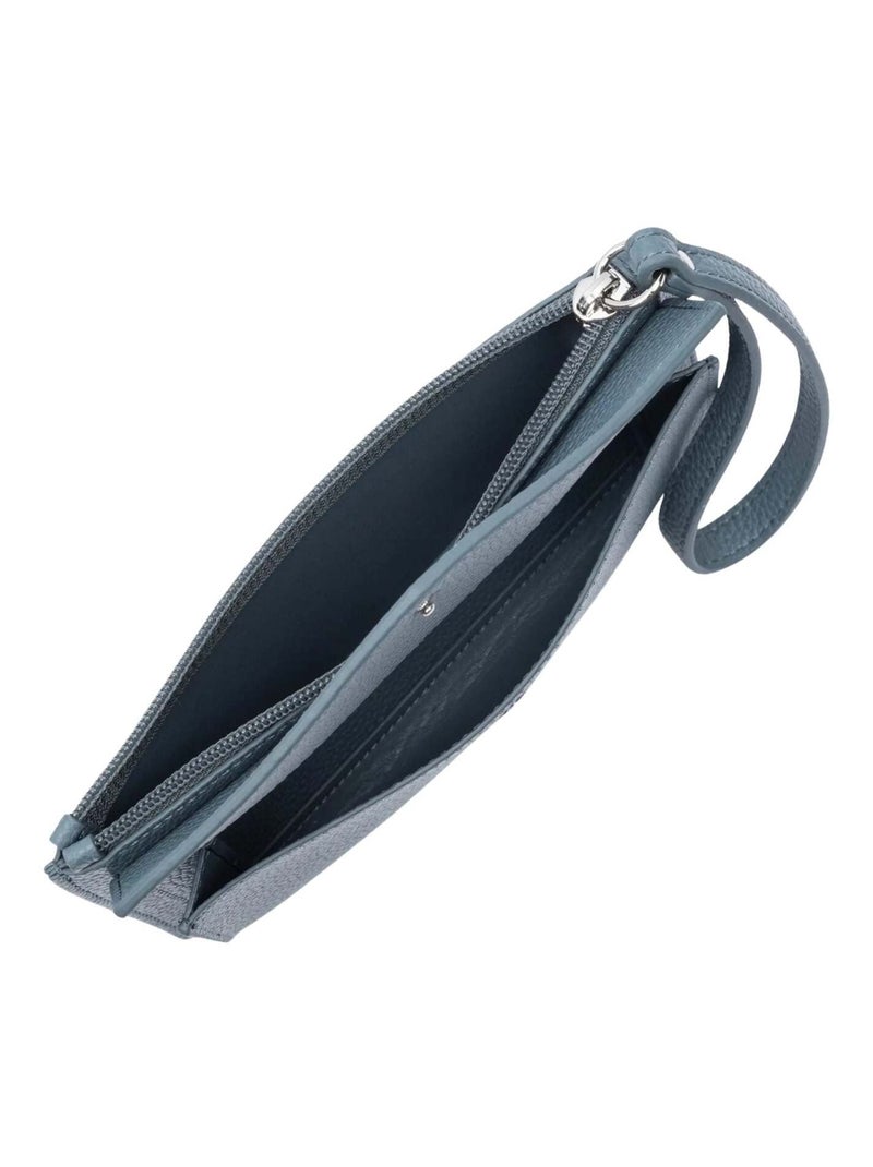 Lancaster Pochette Zippé Maya Double KBA   Givré Bleu - Kiabi
