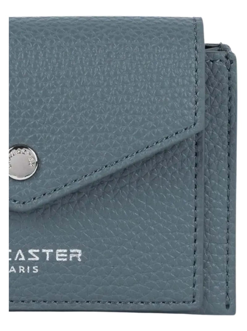 Lancaster Porte-cartes A rabat avec pression Maya Double KBA   Givré Bleu - Kiabi