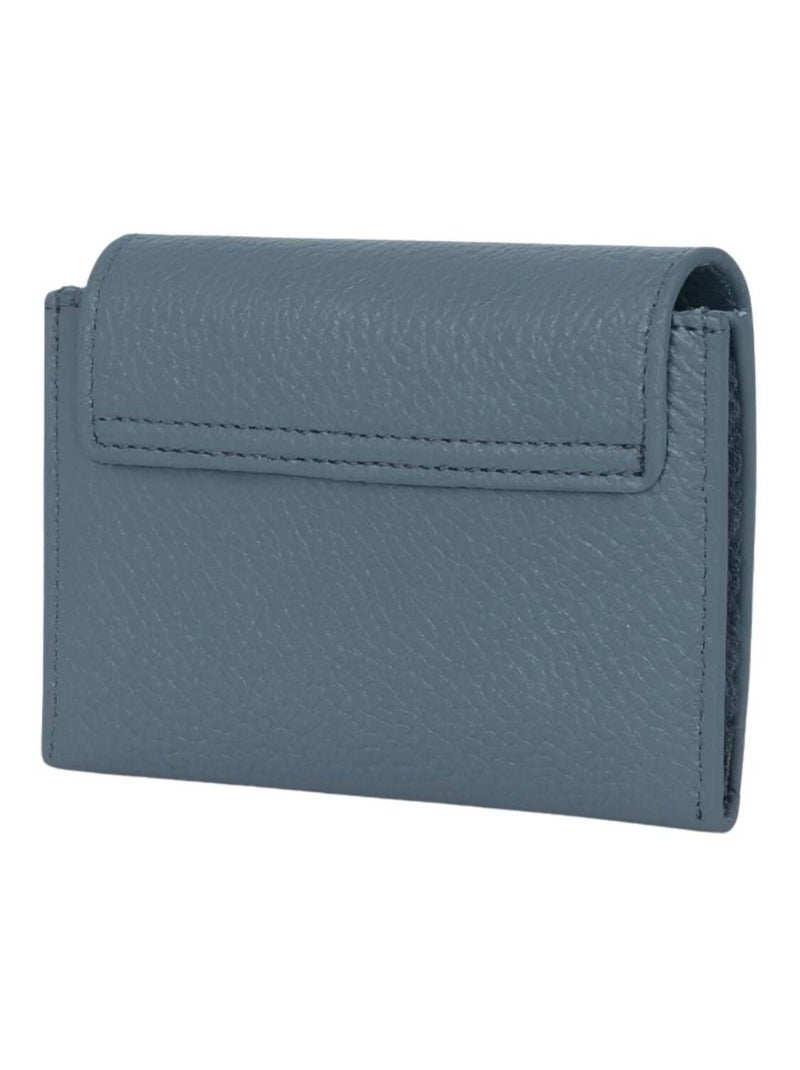 Lancaster Porte-cartes A rabat avec pression Maya Double KBA   Givré Bleu - Kiabi