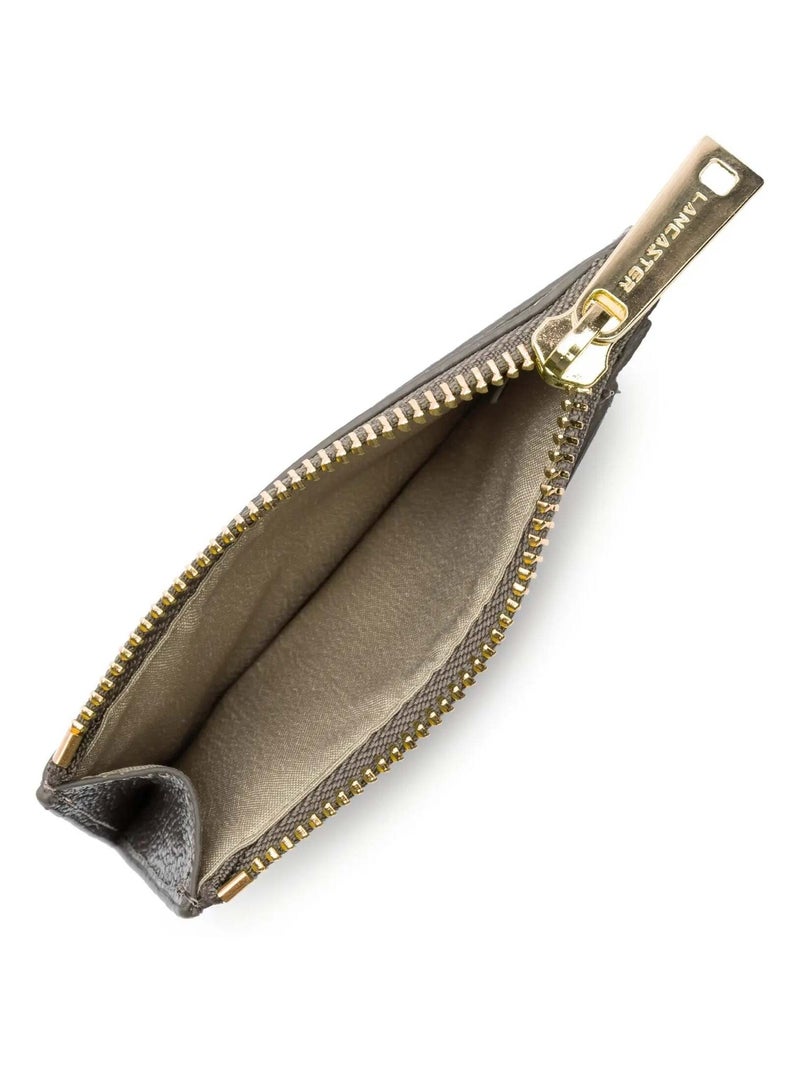 Lancaster Porte-cartes Zippé Dune Gris - Kiabi