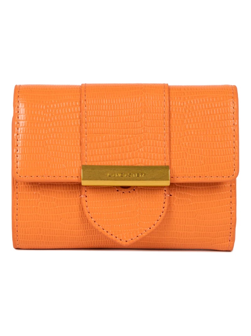 Lancaster Portefeuille Exo Ily  Abricot Lézard Orange - Kiabi