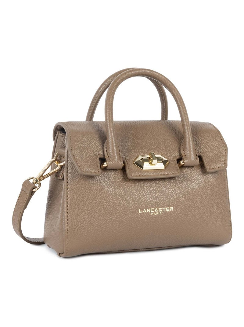 Lancaster Sac à main A rabat avec fermoir Mini Milano Cosmos Beige - Kiabi