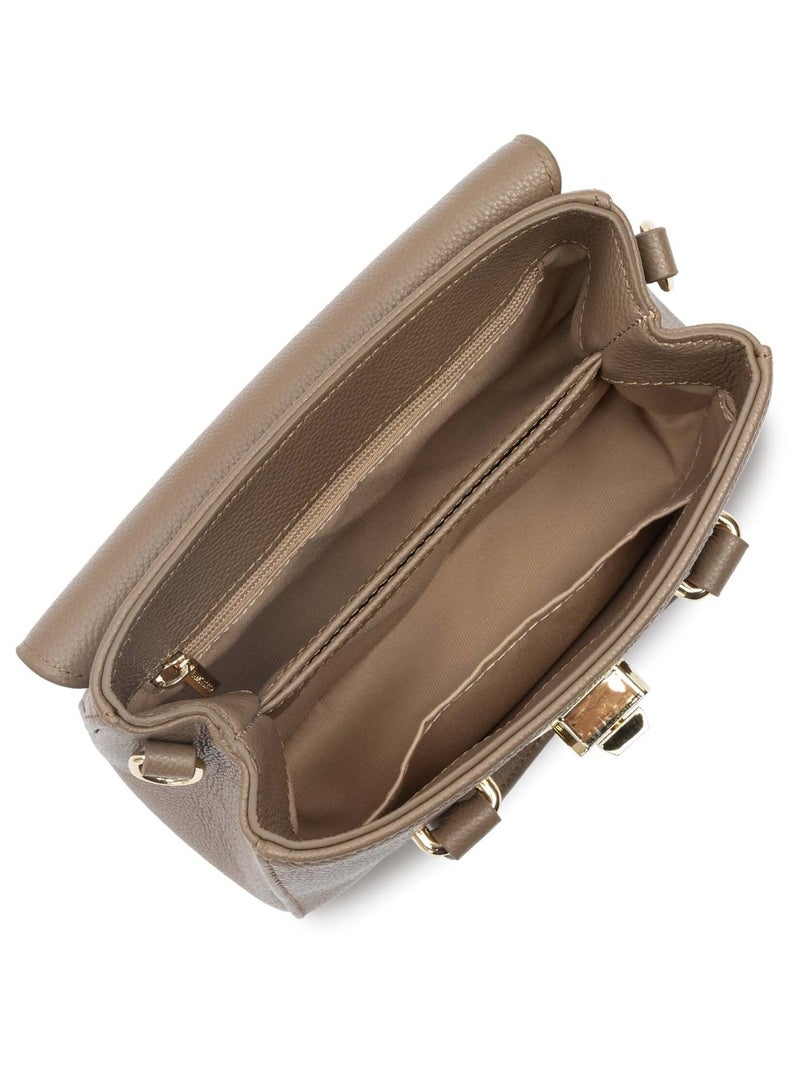 Lancaster Sac à main A rabat avec fermoir Mini Milano Cosmos Beige - Kiabi