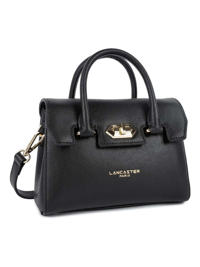 Lancaster Sac à main A rabat avec fermoir Mini Milano Cosmos Noir - Kiabi