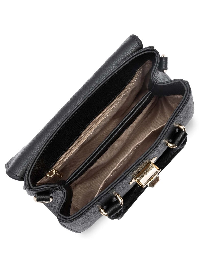 Lancaster Sac à main A rabat avec fermoir Mini Milano Cosmos Noir - Kiabi