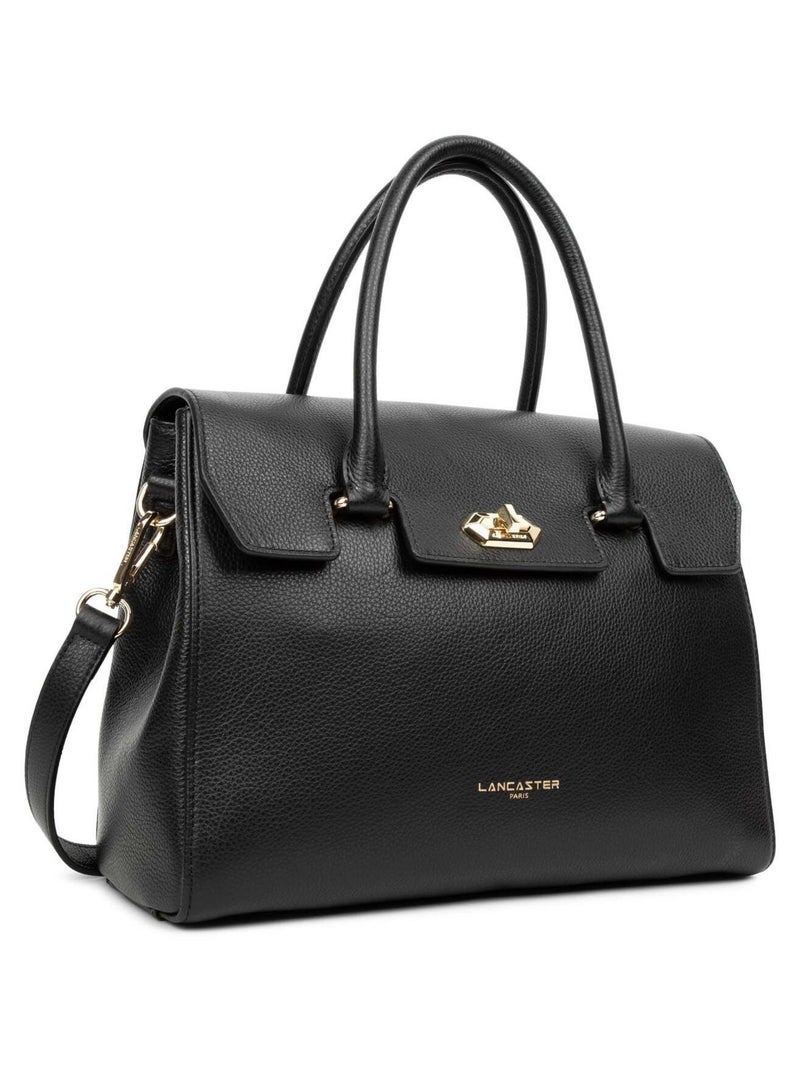 Lancaster Sac à Rabat Foulonné Milano L Noir - Kiabi