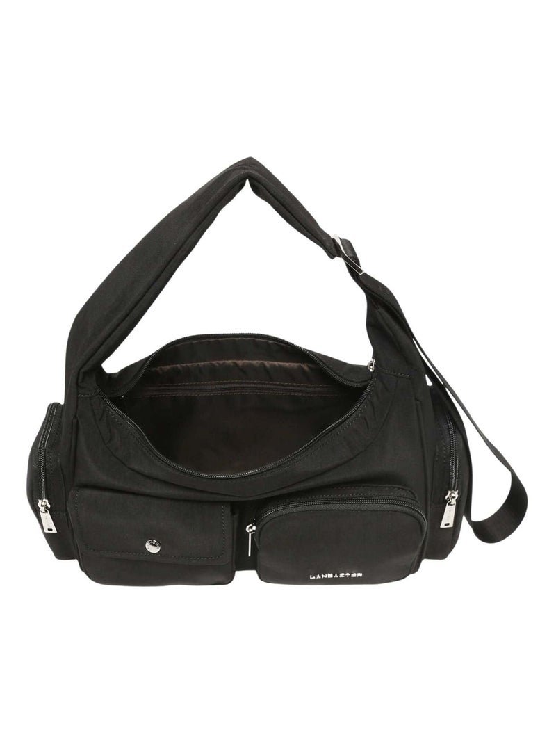 Lancaster Sac besace Zippé Basic Pocket Noir - Kiabi