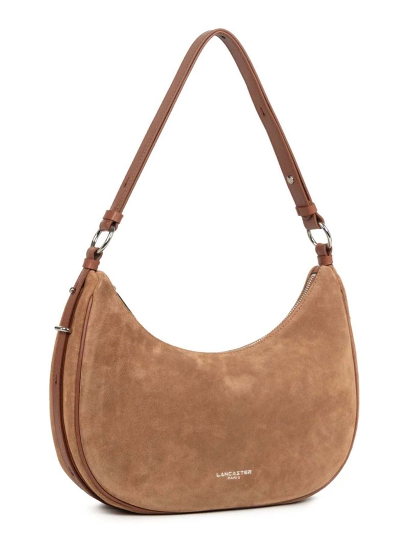 Lancaster Sac besace Zippé L Suède Camel - Kiabi
