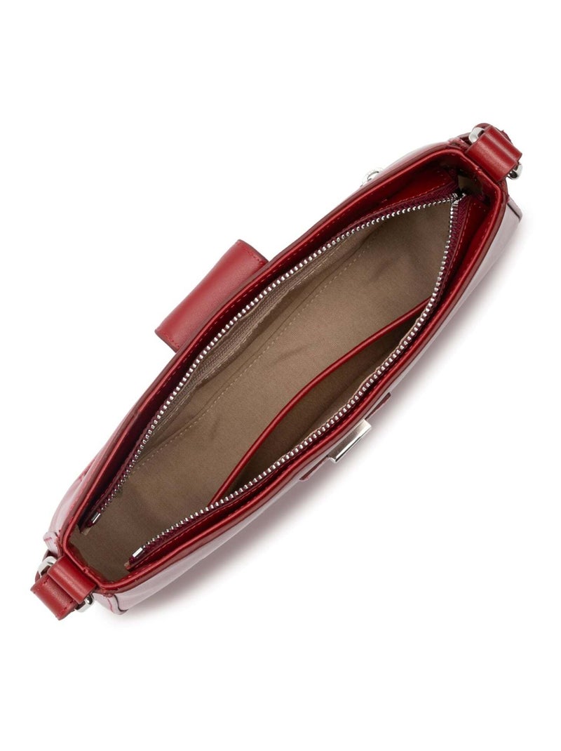 Lancaster Sac besace Zippé M Paris Ily Rouge - Kiabi