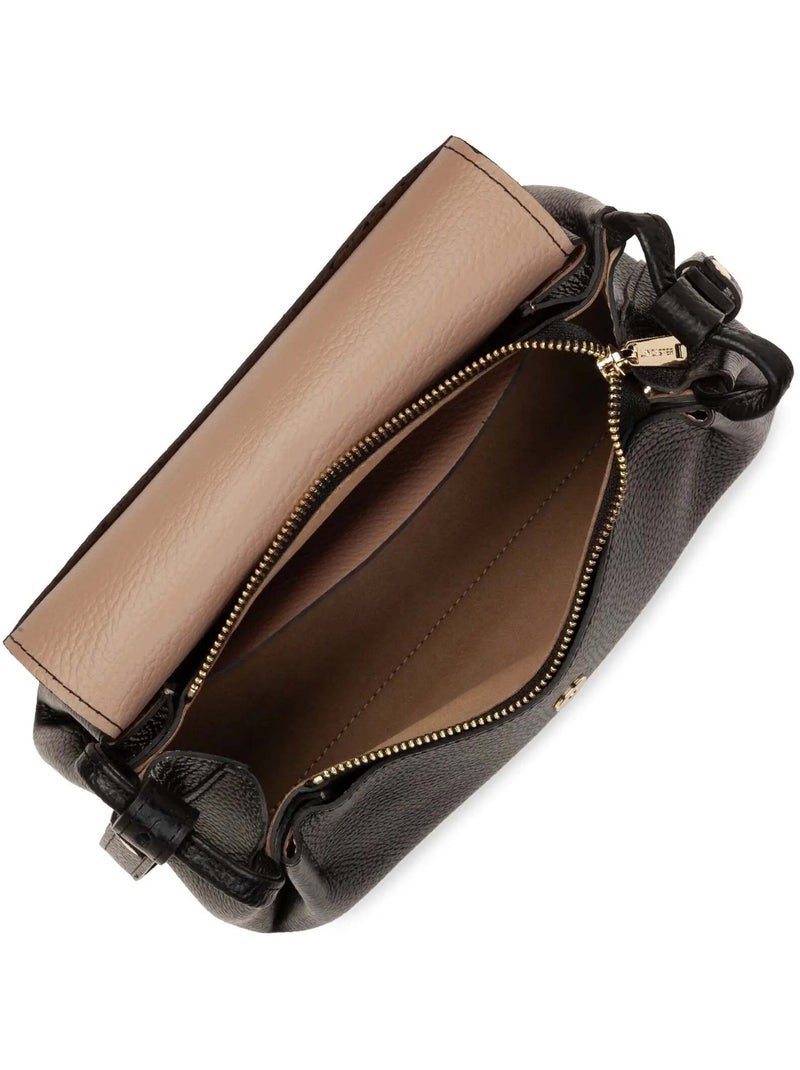 Lancaster Sac trotteur A rabat aimanté M Accordéon Double   - In - Nude Noir - Kiabi