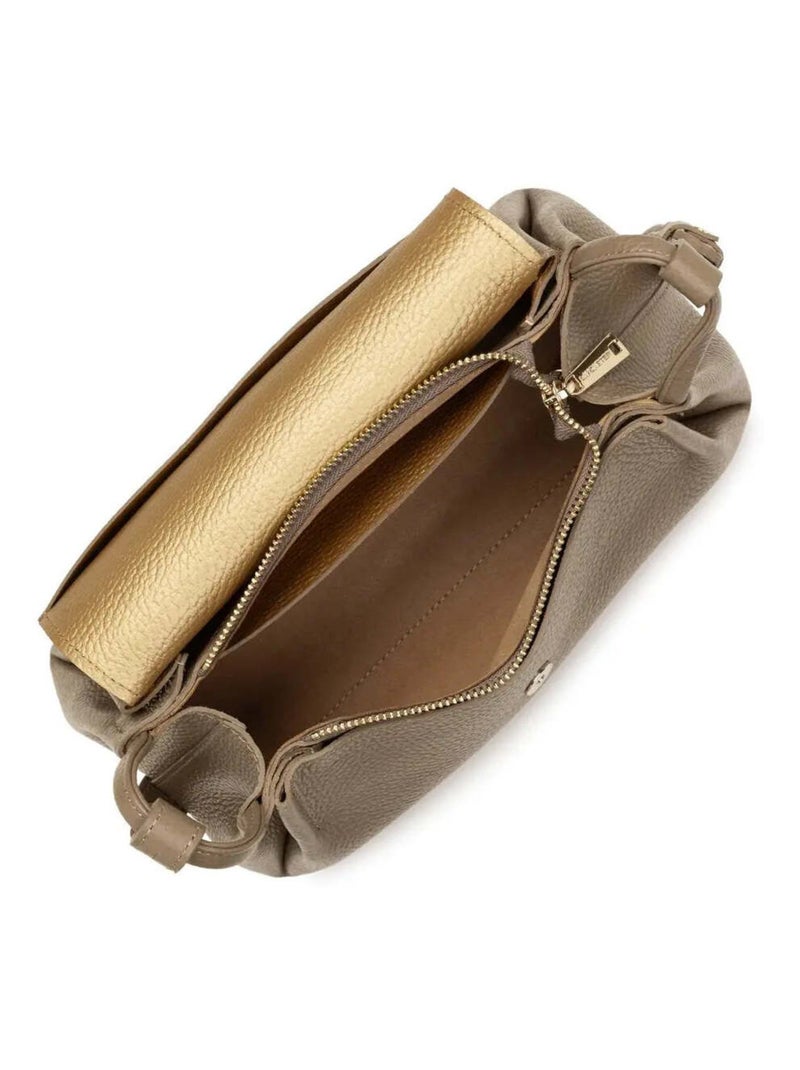 Lancaster Sac trotteur A rabat aimanté M Accordéon Double  Taupe - In - Doré/or - Kiabi